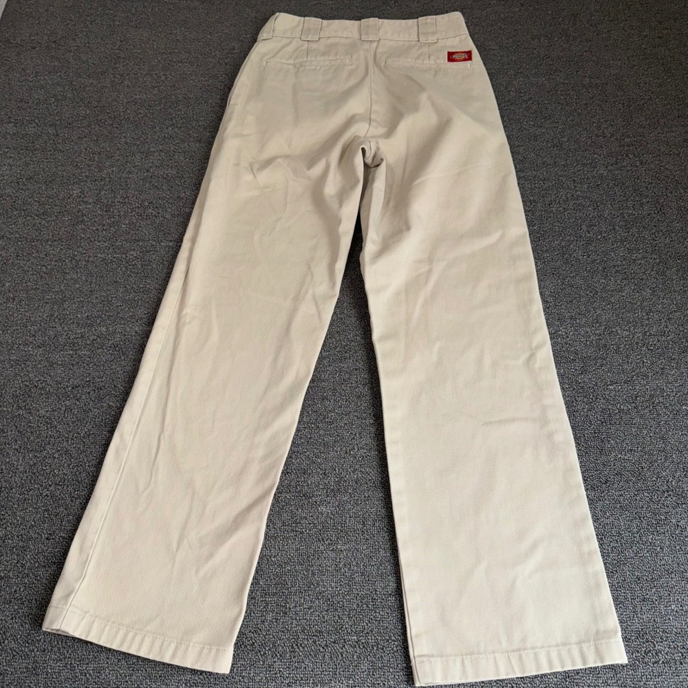 Dickies Girl Worker Crop Utility Khaki Pants Sand Beige Size 0/24 Straight Leg